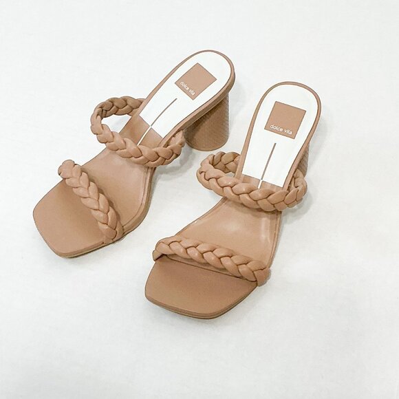 Dolce Vita NWB Sz 7.5  Cafe Stella Nairi Braided Strappy Sandals - Picture 5 of 8